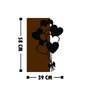 Wallity Love Metal Escultura de pared en Nogal y Negro